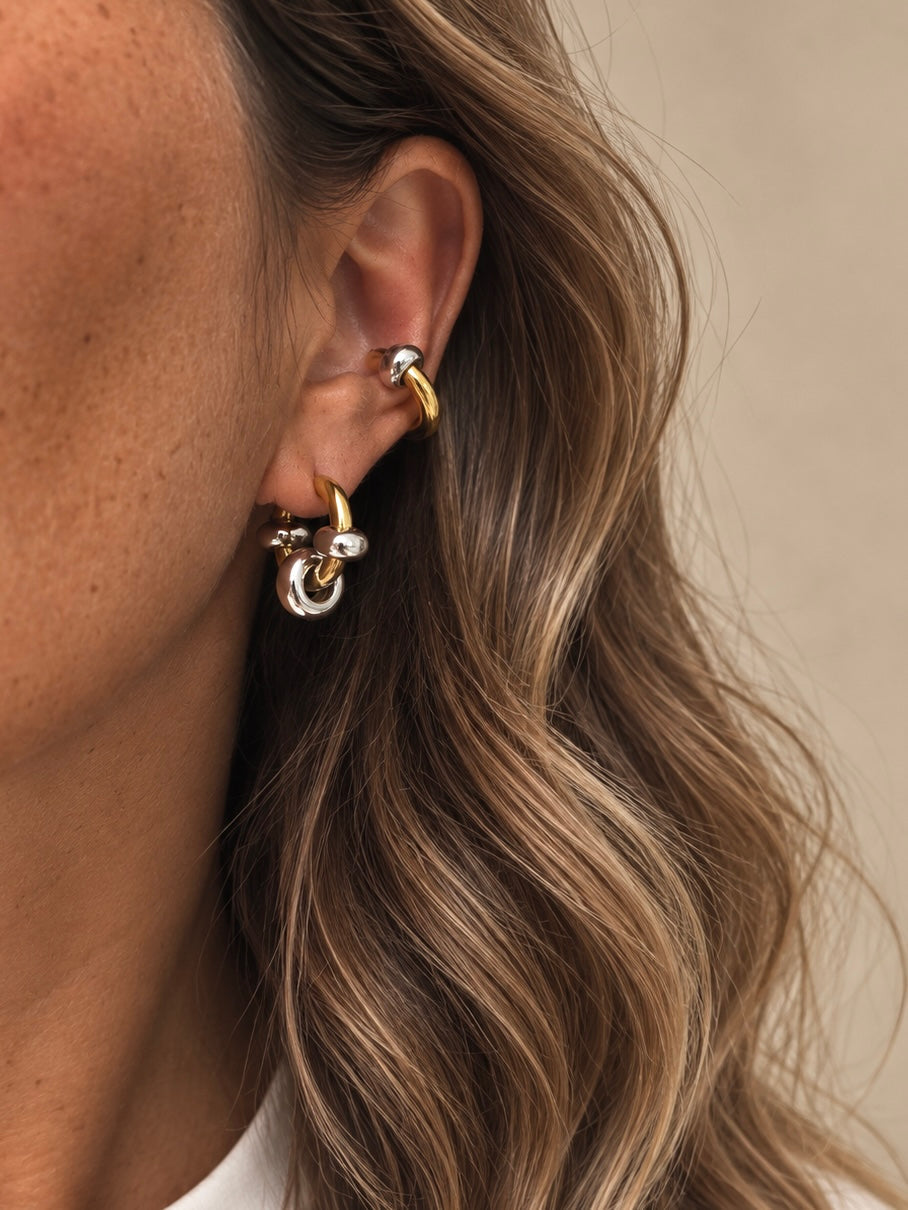Boucles D'Oreilles Domina - Anneau Doré