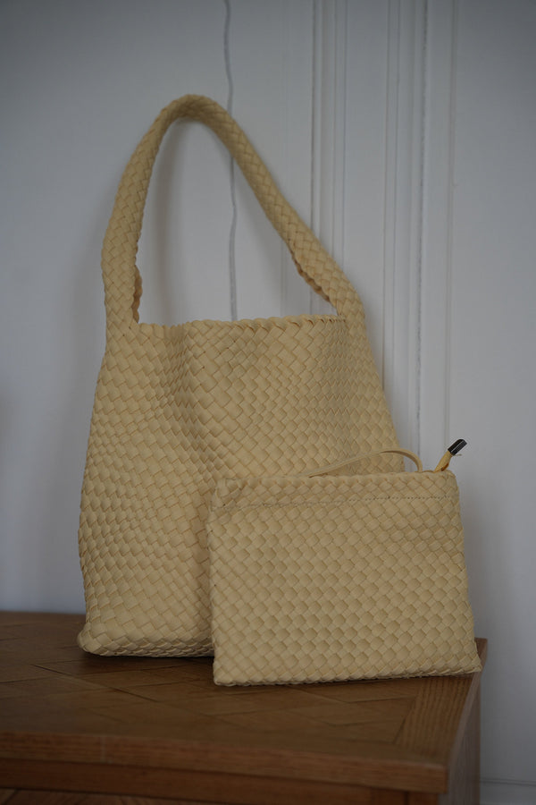 Bolso Trenzado Oliane - Amarillo