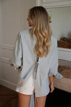 Chemise Rayée Jade - Vert D’Eau