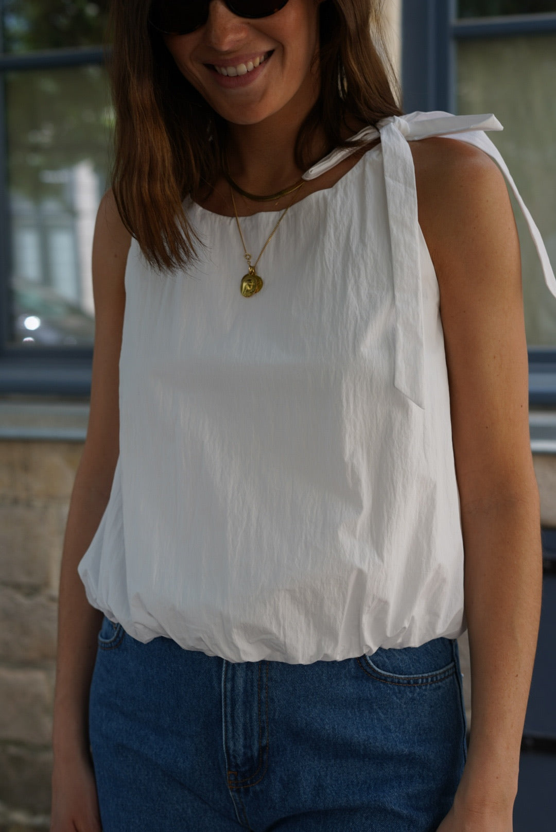 Archibald White Balloon Top