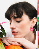 Pendientes Fleurette Bebé - Fucsia