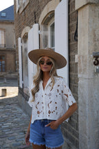 Chemise Brodée Wendy - Blanche