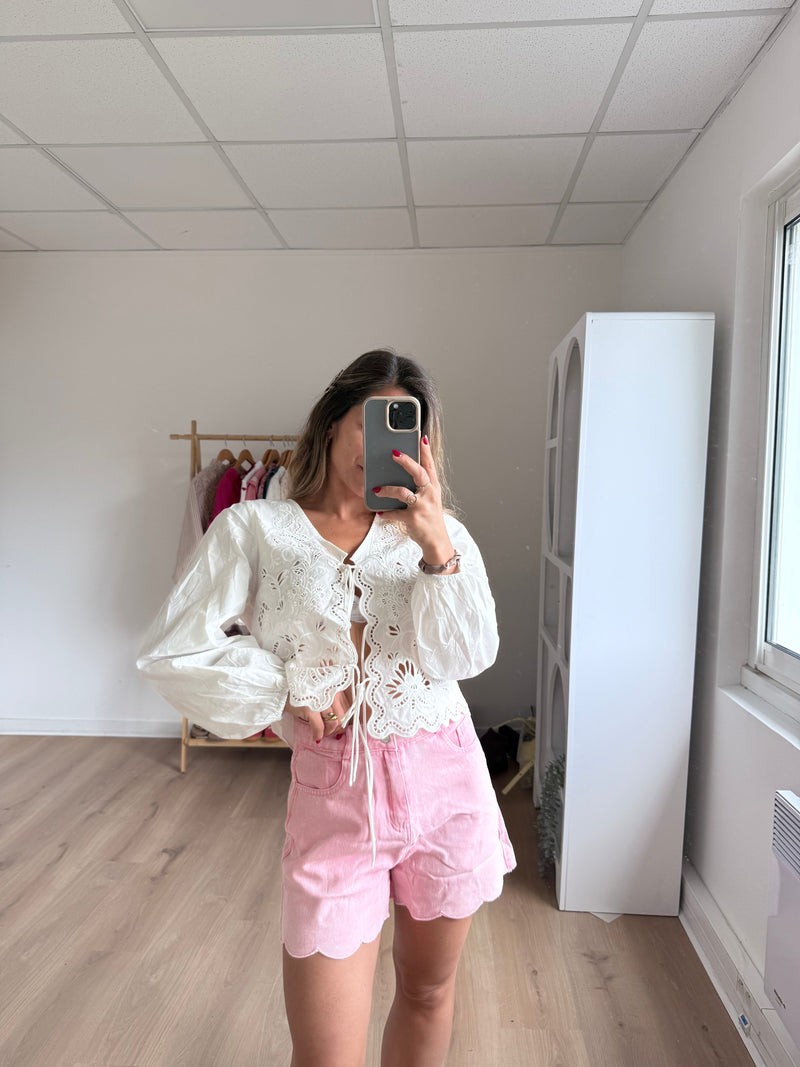 Pink Pippa denim shorts
