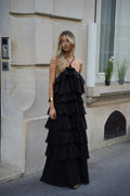 Robe Volantée Ava - Noire