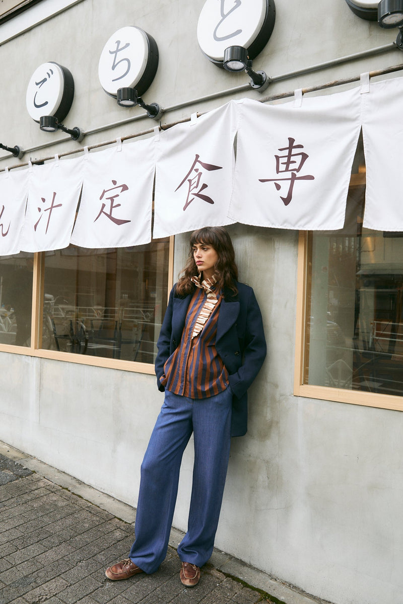 Pantalon Cuca Tencel Bleu