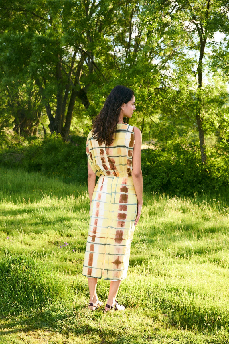 Robe Italien Batik Jaune