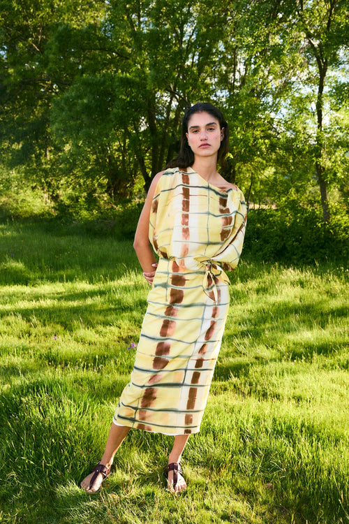 Robe Italien Batik Jaune