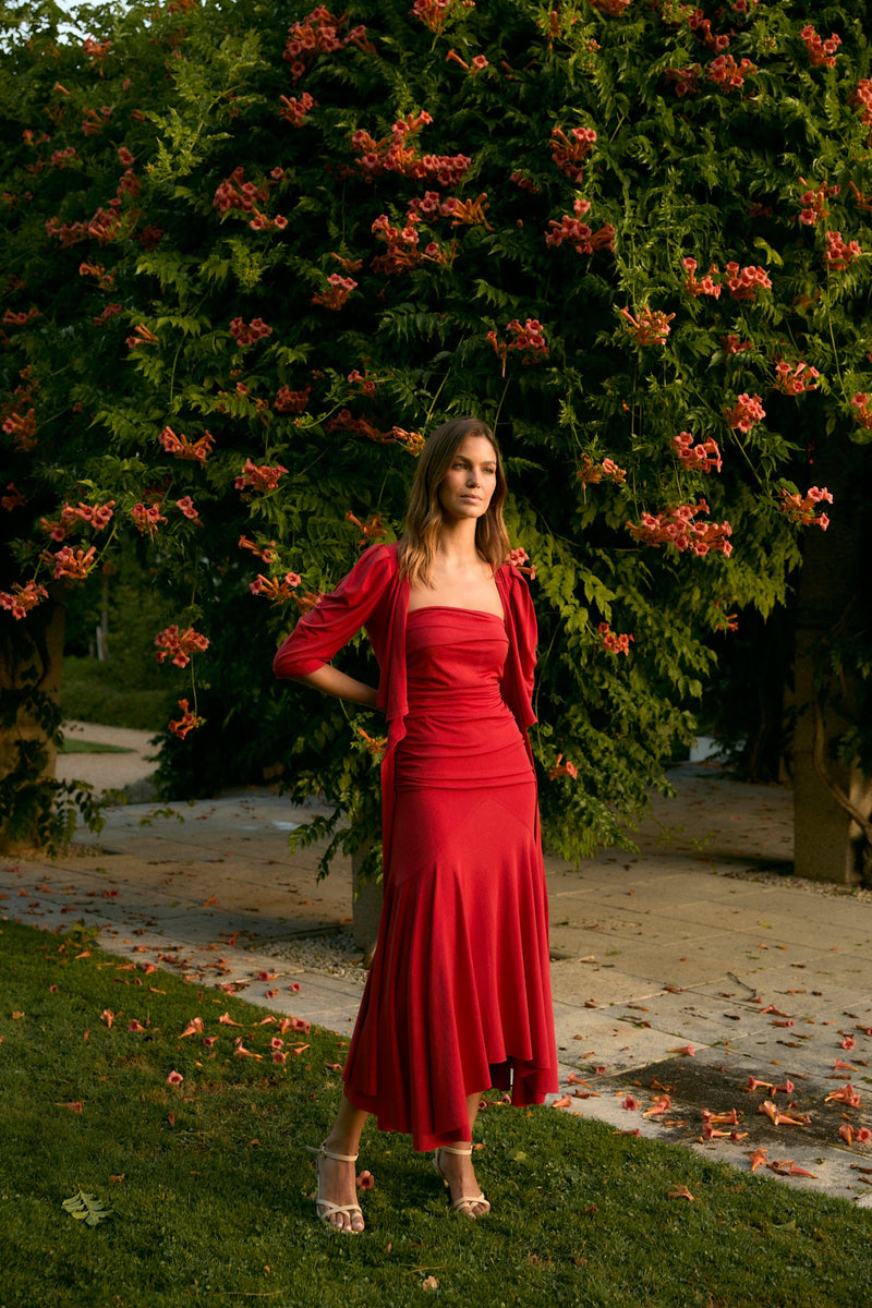 Top Corina Maille Rouge