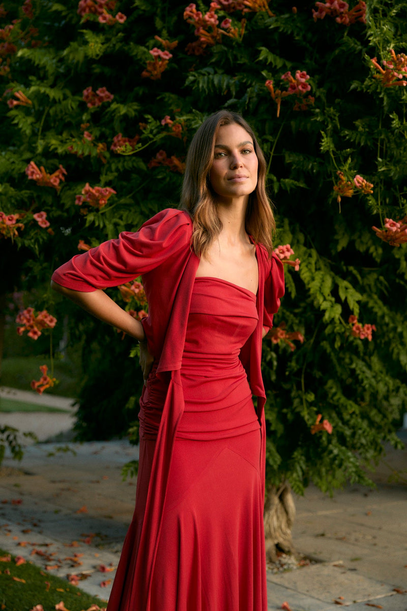 Robe Corina Maille Rouge