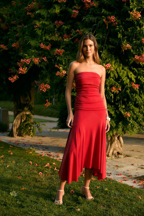 Robe Corina Maille Rouge
