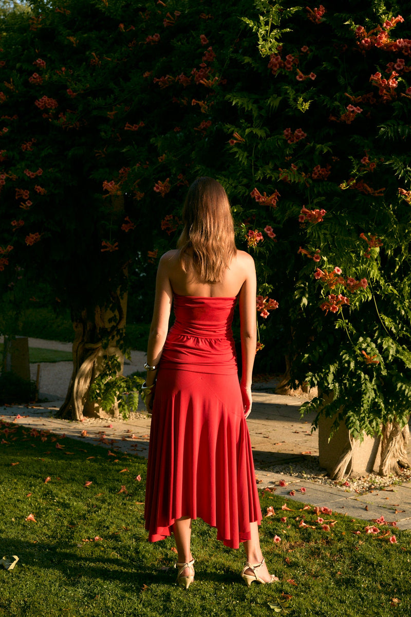 Robe Corina Maille Rouge