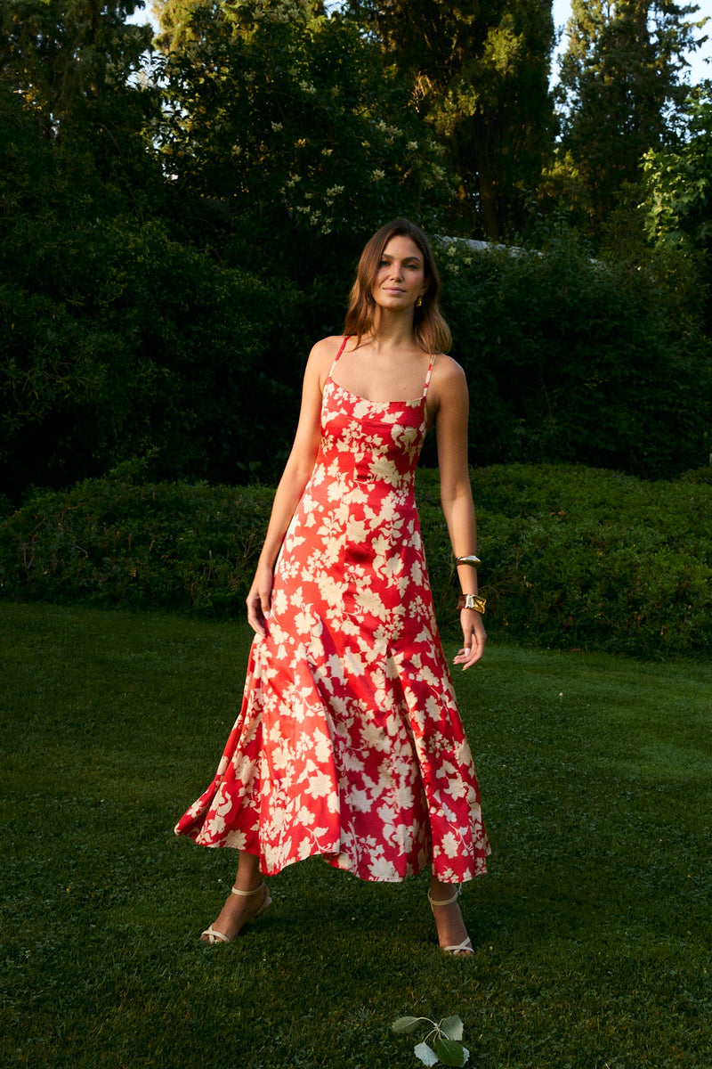 Robe Sirin Géranium Rouge