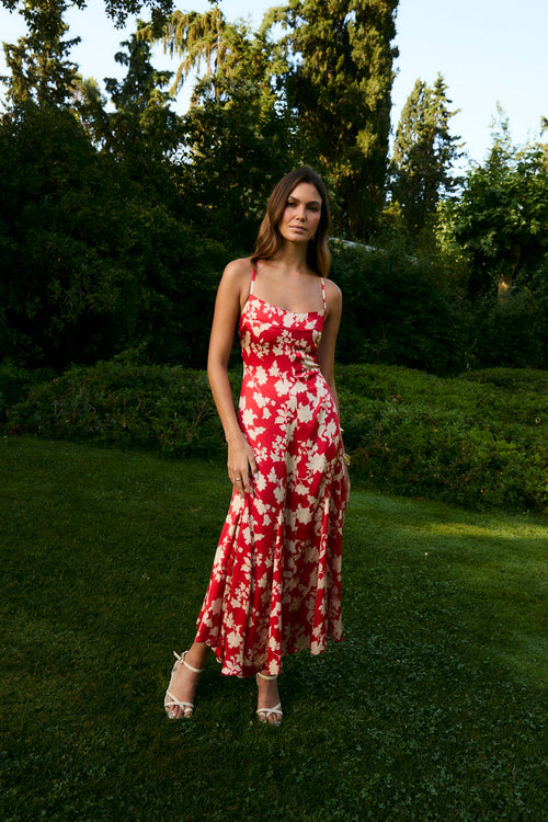 Robe Sirin Géranium Rouge
