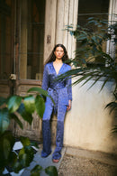 Pantalon Sirin Jacquard Beztas Indigo