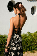 Robe Diana Brodé Noir