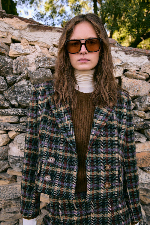Veste Spencer Carreaux Violet
