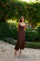 Robe Sirin Crêpe Marron