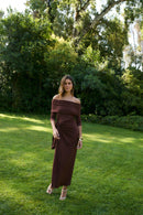 Tunique Paréo Maille Marron