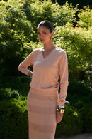 Top Lurex Maille Cuivre