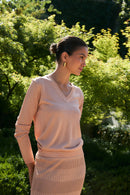 Top Lurex Maille Cuivre