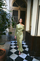 Robe Casilda Jacquard Beztas Olive