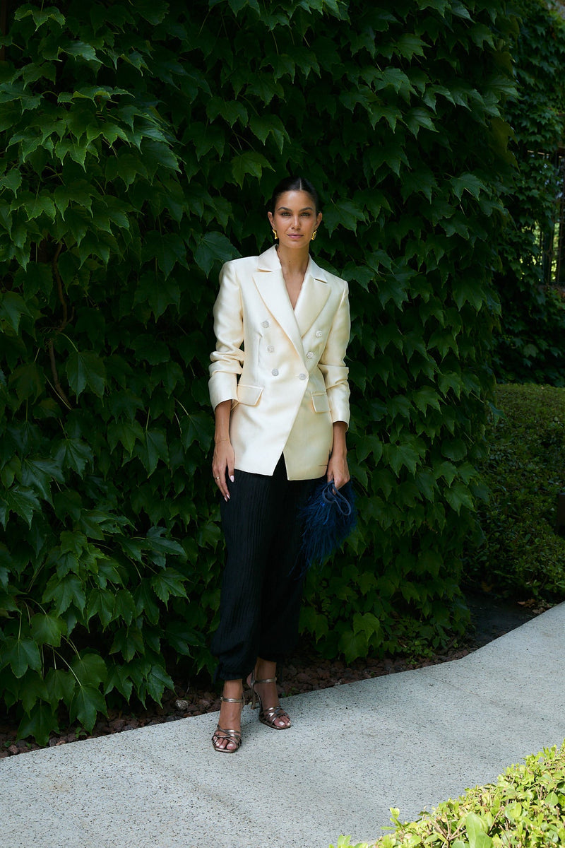 Blazer Joya Dupion Écru