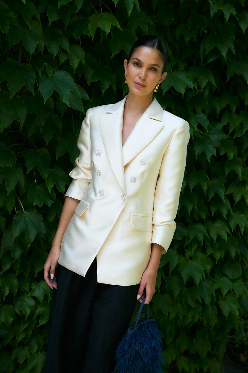 Blazer Joya Dupion Écru