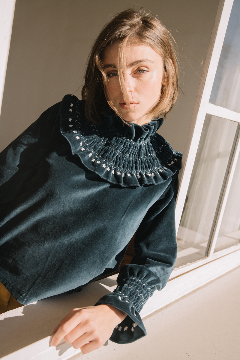 Blouse Éléonore - Bleu Nuit