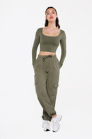 Top Square Manches Longues - Forest Mist