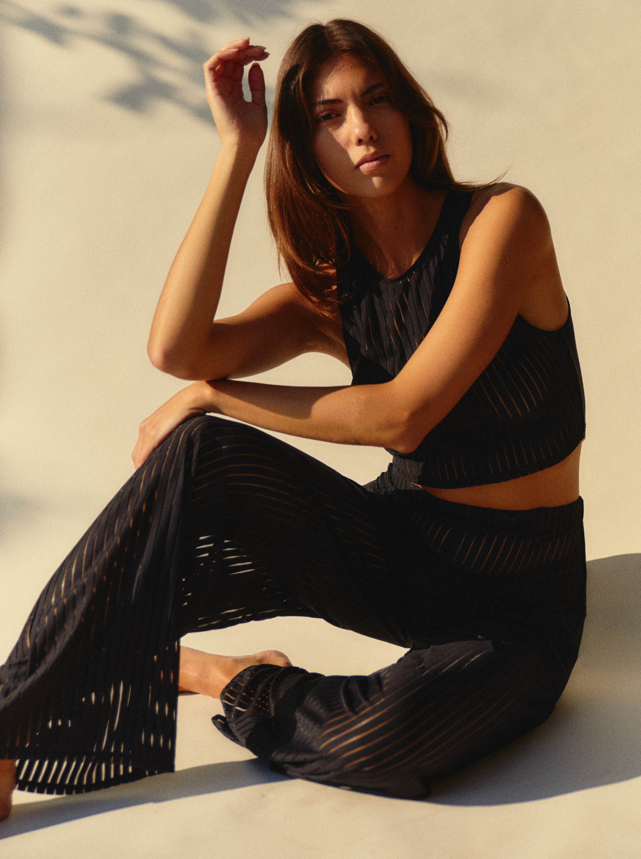Black Stripes Pants