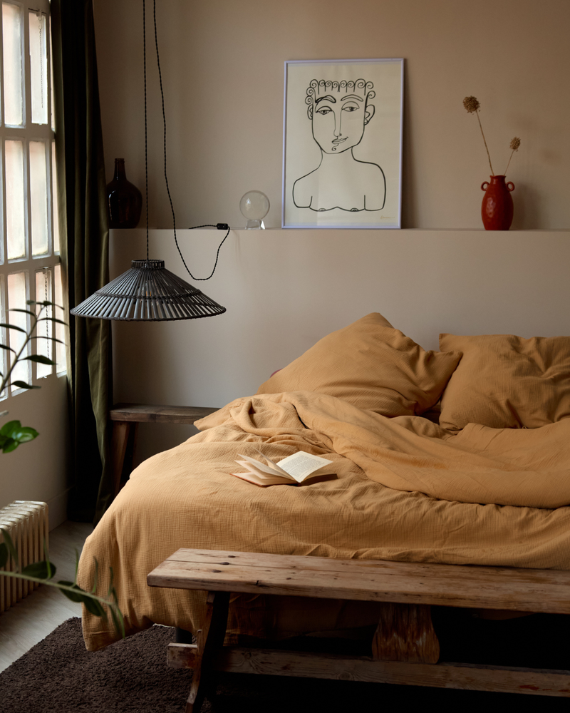 Housse De Couette - En Gaze De Coton 185G/M² - Miel