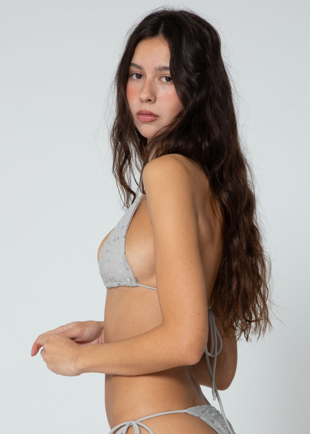 Duna - Top Lentejuelas Gris