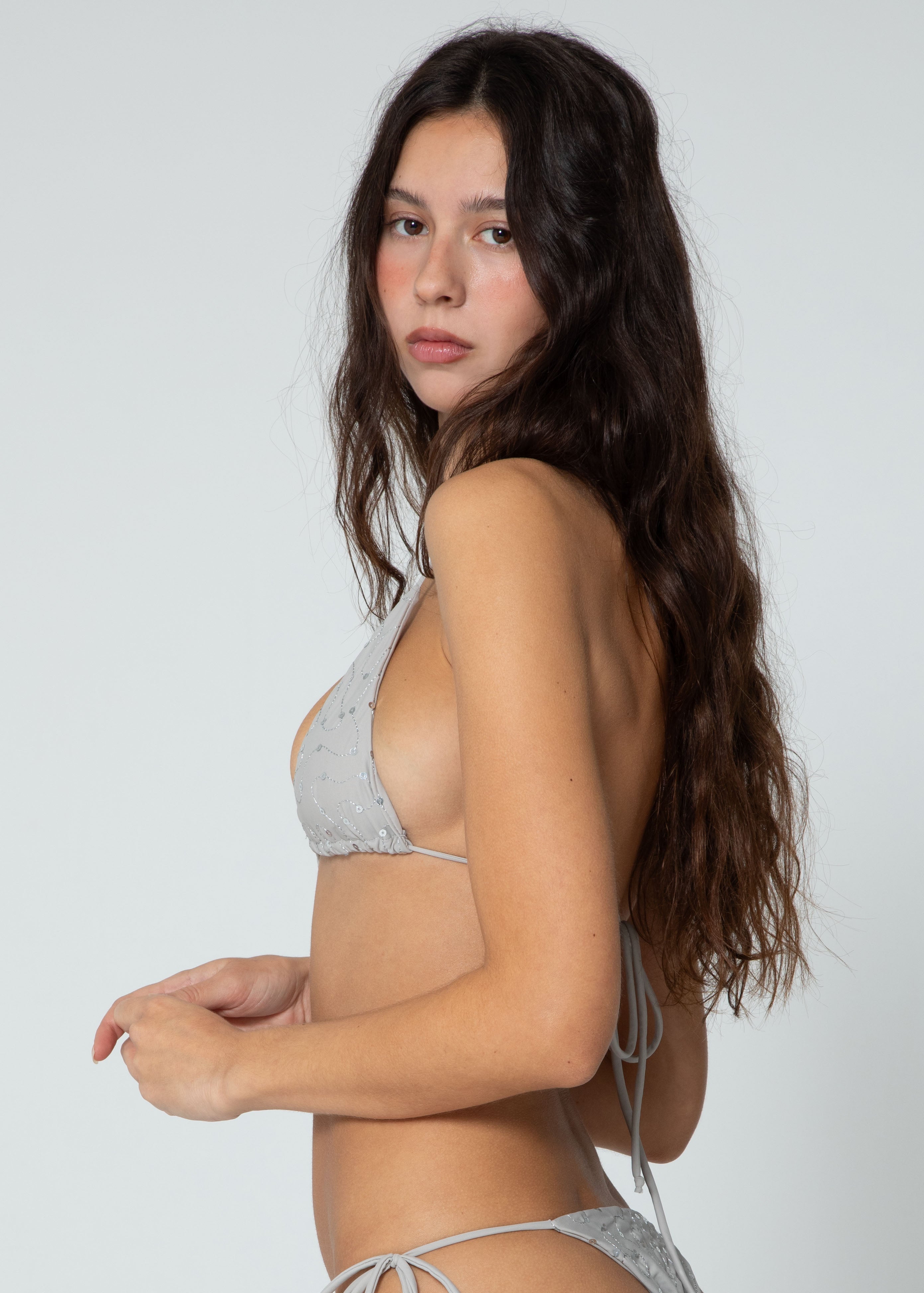 Duna - Top Lentejuelas Gris