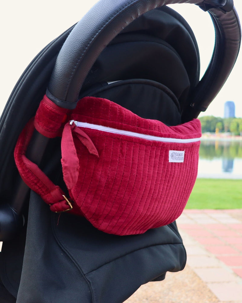 Kimi Diaper Belt Bag - Wine Velvet