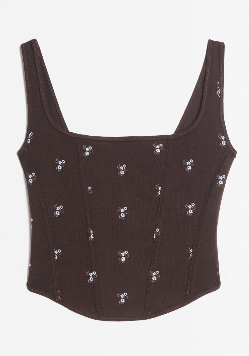 Adina Corset - Chestnut
