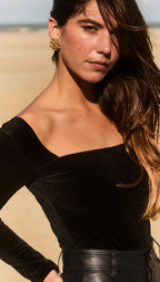 FLAIR BODYSUITS BLACK VELVET MAISON123 MADE IN FRANCE
