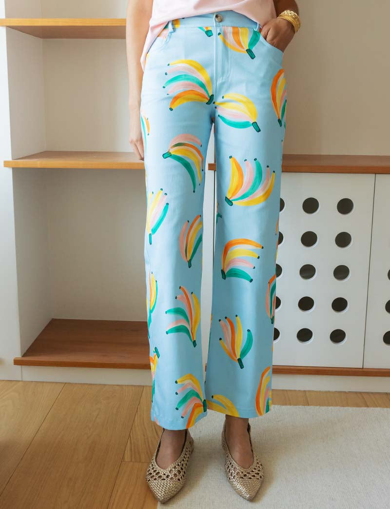 Jony Sky Blue & Banana Jeans