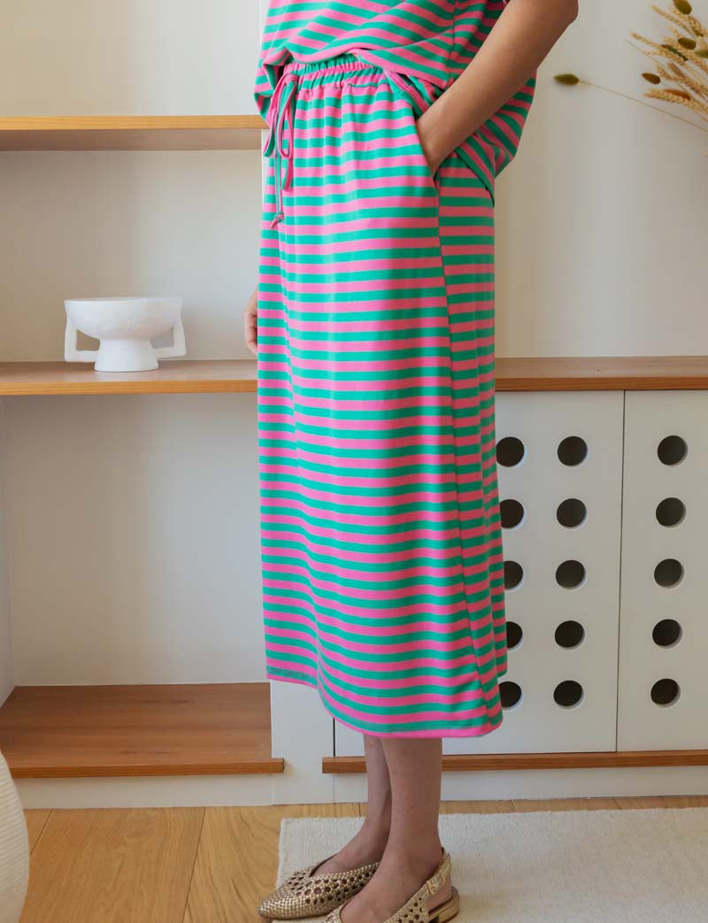 Groene & fuchsia rok Yago