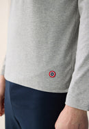 T-Shirt Homme Gris À Manches Longues En Coton - Superbe Gris