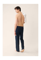 Bas De Pyjama Long Indomptable En Coton - Marine