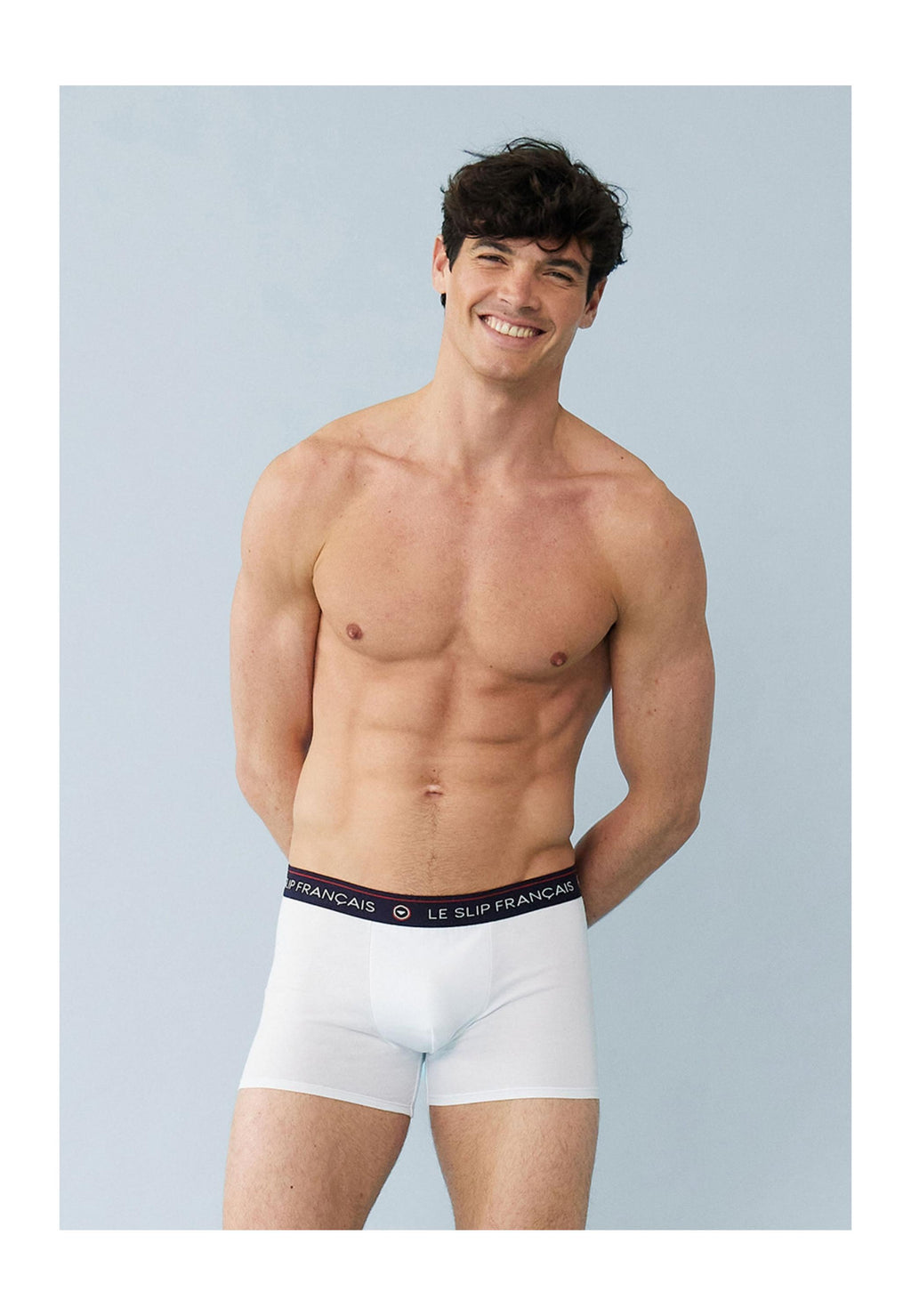 Pack Of 7 Cotton Striped Trunks - Navy White Black Grey Blue Red