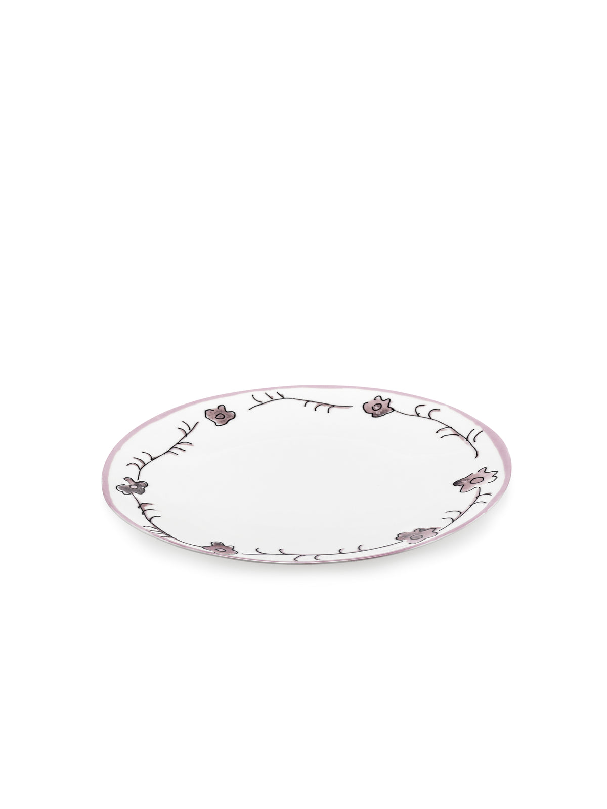 Midnight Flowers - Lot De 2 Assiettes - L - Porcelaine Bone China - Foncé Viola