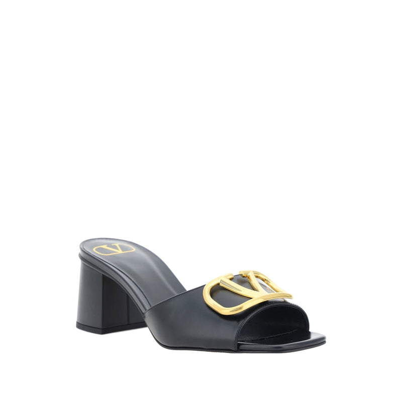 Sandales - Valentino Garavani Vlogo Leather - Black