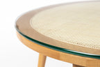 Haru Ronde - Coffee Table - Glass - Beige