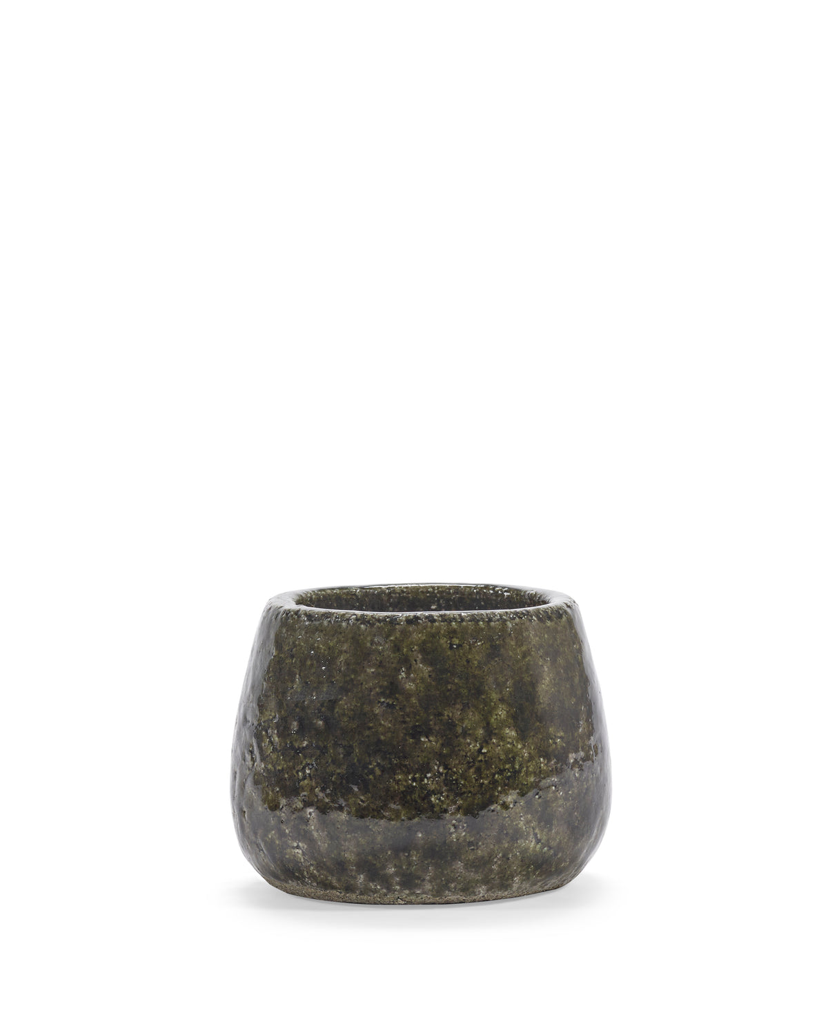 Glazed Shades - Pot De Fleurs 01 - S - Grès - Vert Foncé
