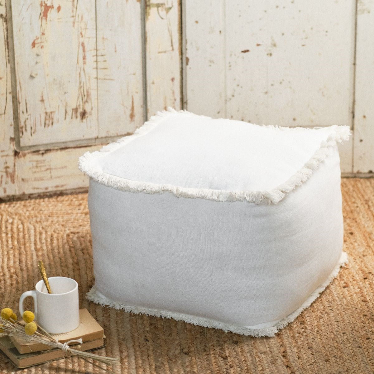 Indies - Pouf - Blanc