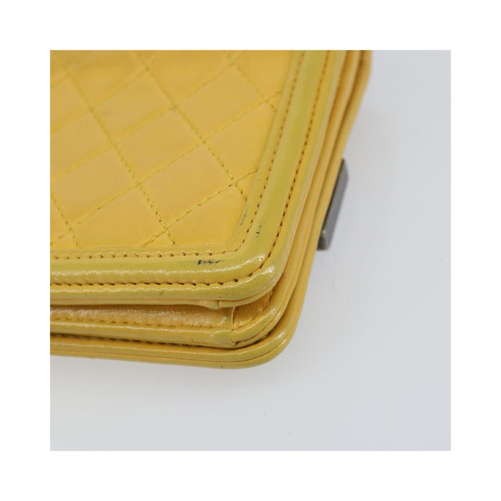 Chanel Boy Brick Flap mini leather pouch - Yellow