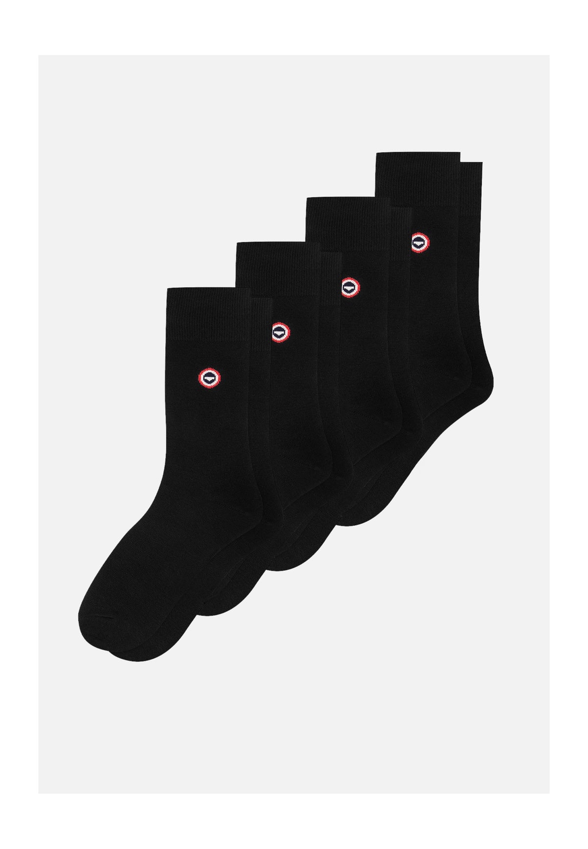 Pack de 4 calcetines de media caña de algodón - Negro