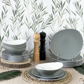 Sven Gris - 18 Piece Service - Porcelain - Gray