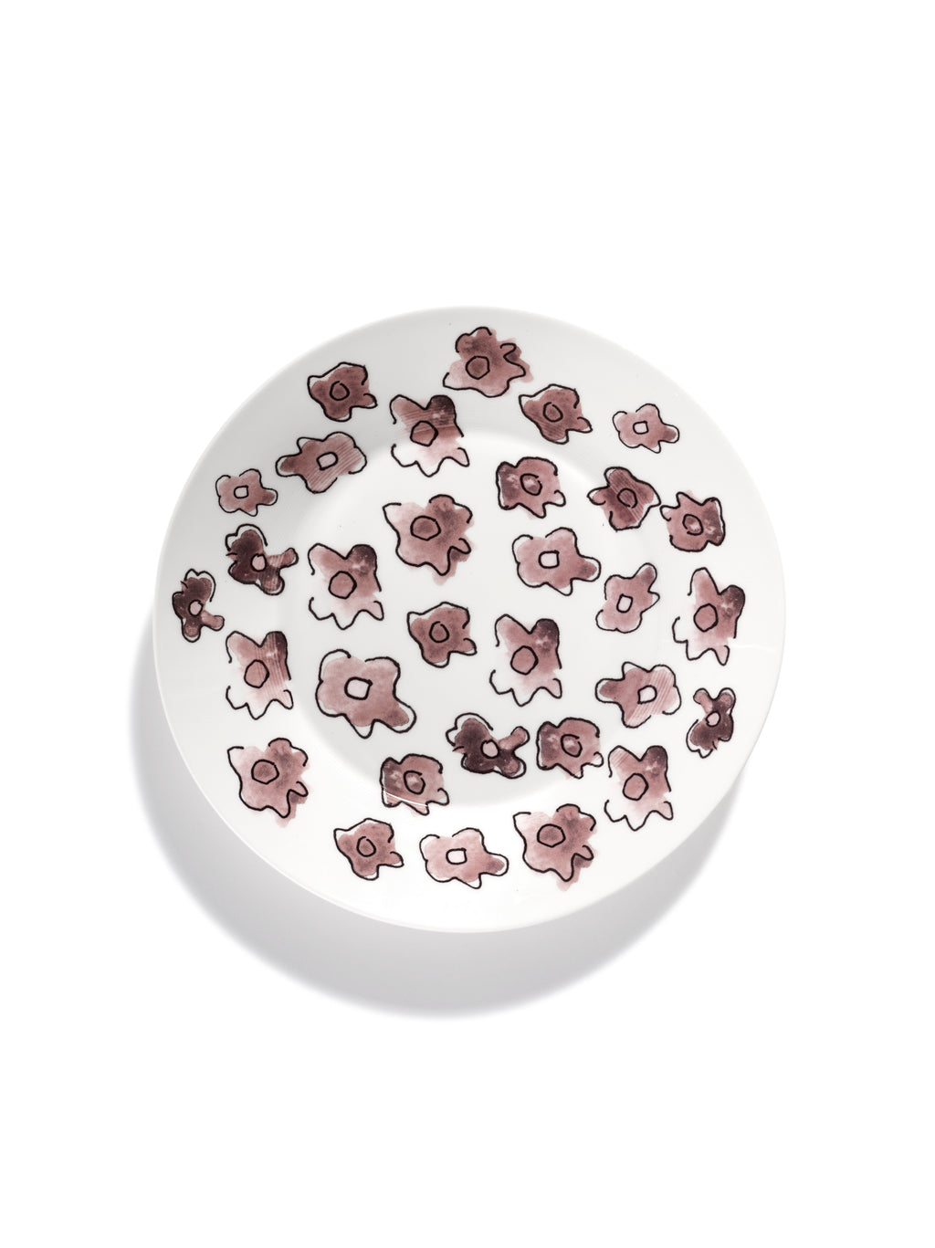 Midnight Flowers - Lot De 2 Assiettes Creuses - L - Porcelaine Bone China - Foncé Viola